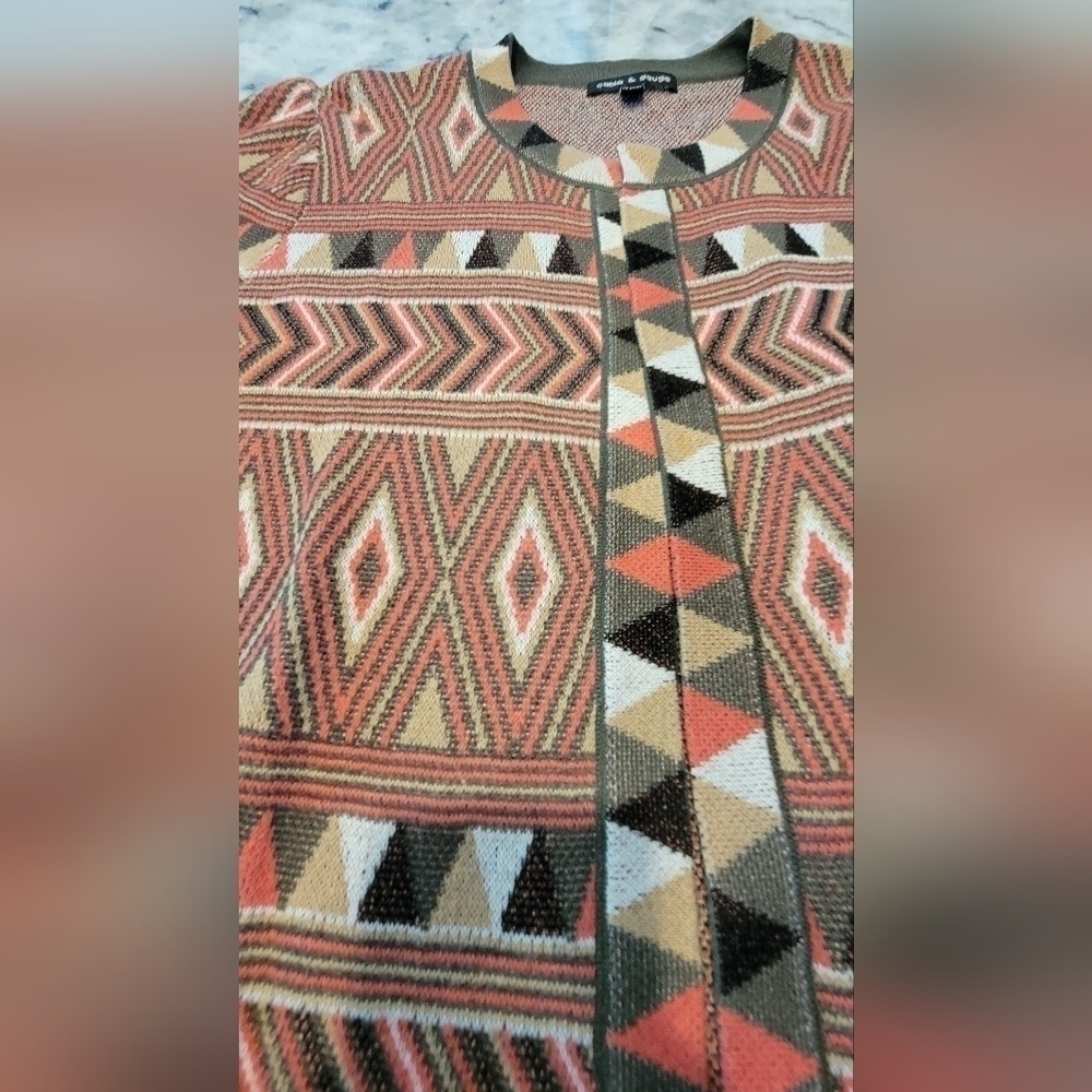 Cable & Guage Print Sweater - Picture 2 of 5